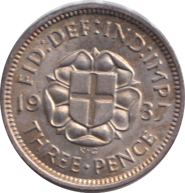 1937 THREEPENCE ( BU )