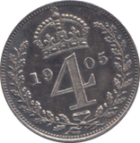 1905 MAUNDY FOURPENCE ( PROOF )
