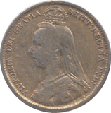 1887 ENAMELLED SIXPENCE ( FINE )