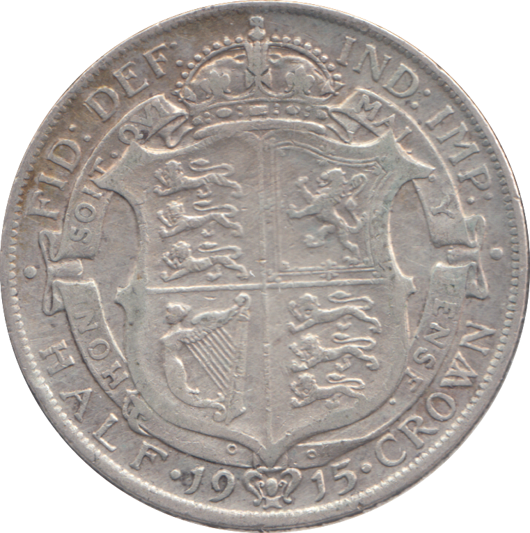 1915 HALFCROWN ( FINE )