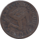 1758 HALF PENNY ISLE OF MAN