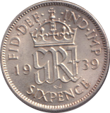 1939 SIXPENCE ( UNC )