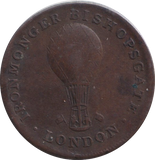 1825 IRONMONGER LONDON FARTHING TOKEN