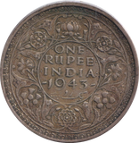 1943 SILVER ONE RUPEE INDIA