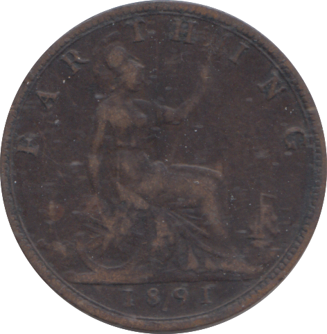 1891 FARTHING ( VF )
