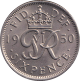 1950 SIXPENCE ( EF )