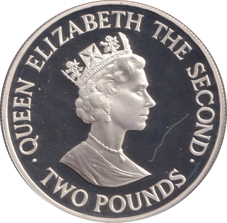 1993 SILVER PROOF TWO POUNDS BAILIWICK OF JERSEY