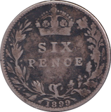 1899 SIXPENCE ( FINE )