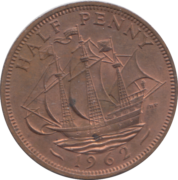 1962 HALF PENNY ( UNC )
