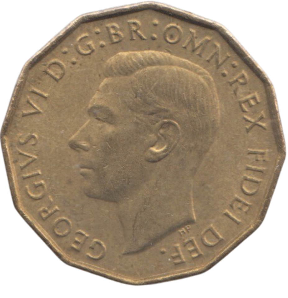 1951 BRASS THREEPENCE ( AUNC ) REF 11