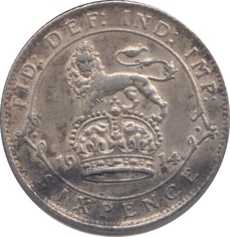 1914 SIX PENCE ( EF )