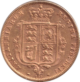 1877 GOLD HALF SOVEREIGN DIE 150 ( EF )