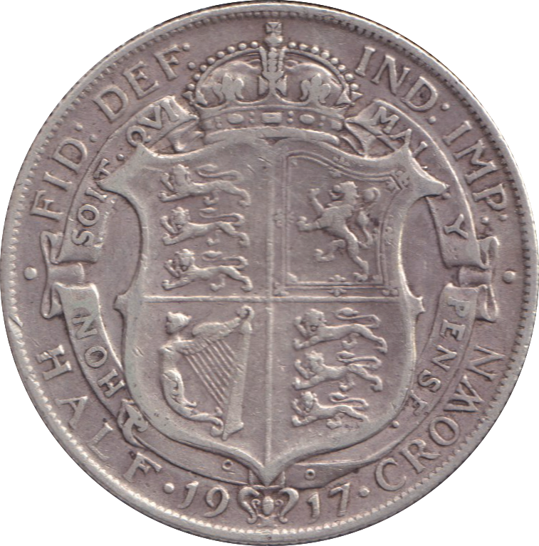 1917 HALFCROWN ( VF )