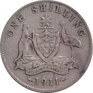 1911 SILVER SHILLING AUSTRALIA