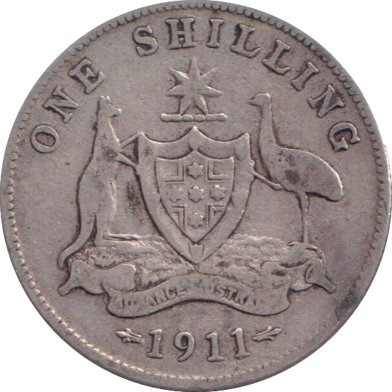 1911 SILVER SHILLING AUSTRALIA