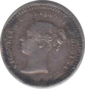 1843 SILVER THREE HALF PENCE ( GVF )