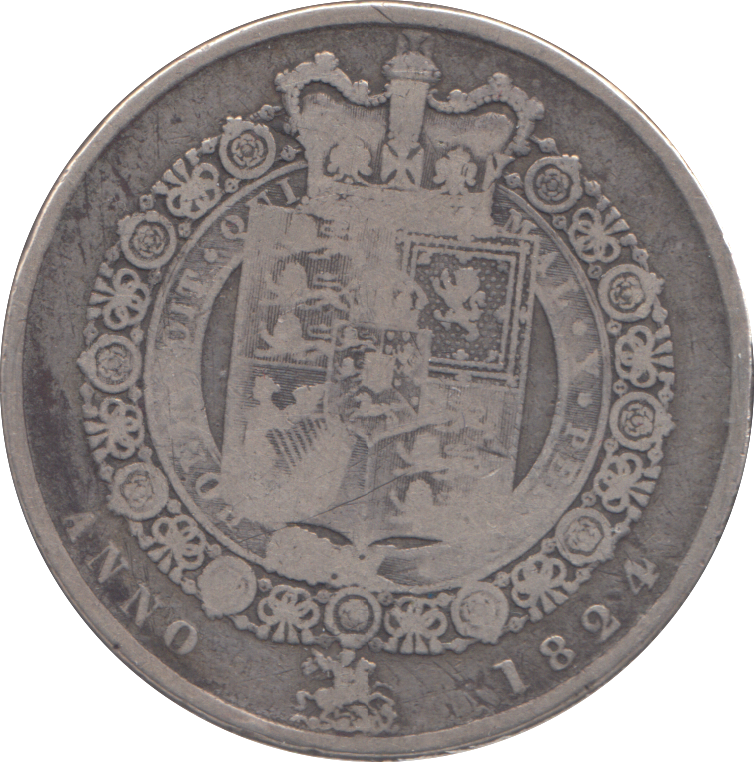 1824 HALFCROWN ( GF )