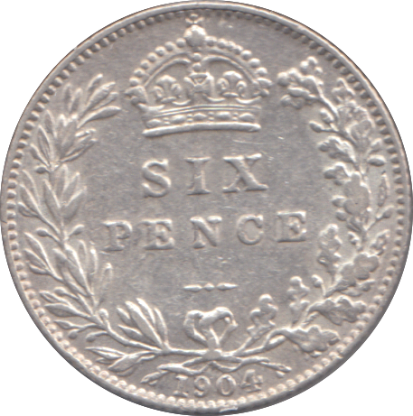 1904 SIXPENCE ( EF )