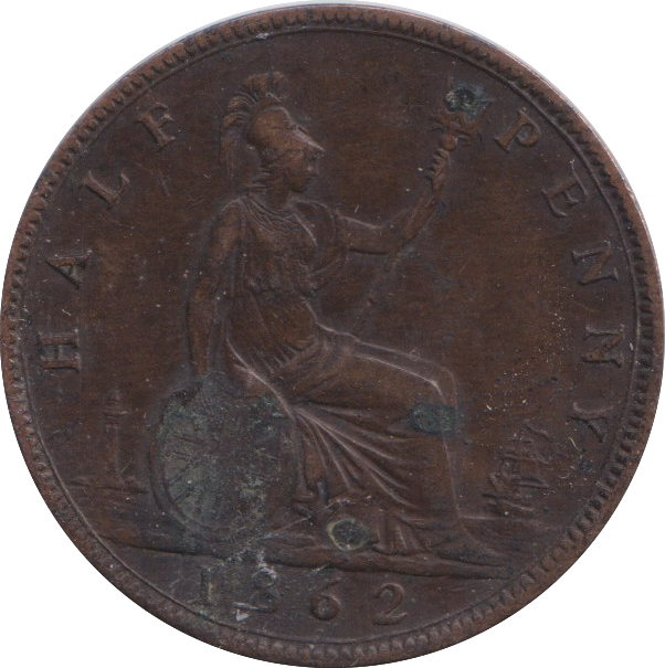 1862 HALF PENNY ( GVF )
