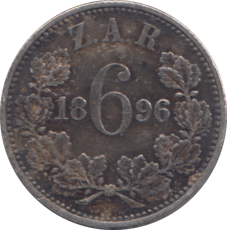 1896 SOUTH AFRICA SIXPENCE