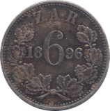 1896 SOUTH AFRICA SIXPENCE