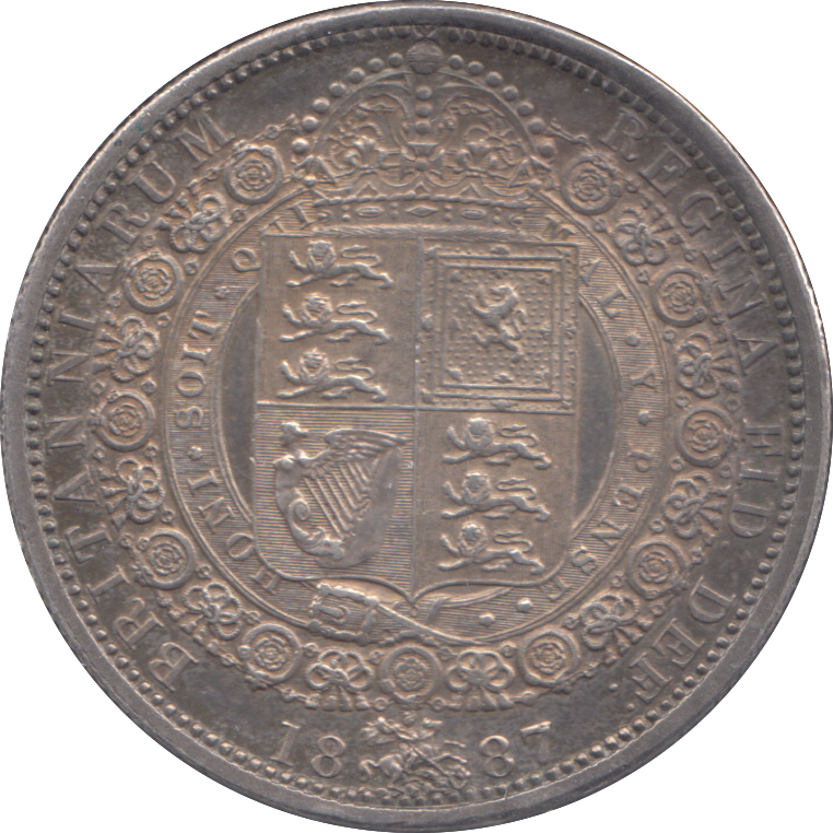 1887 HALFCROWN ( EF )