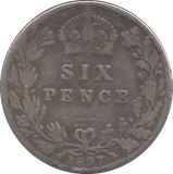 1897 SIX PENCE ( FINE )