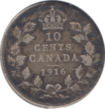 1916 CANADA 10 CENT