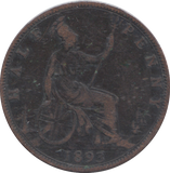 1893 HALFPENNY ( FINE )