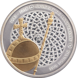 2018 CORONATION ANNIVERSARY SILVER PLATED FIVE POUND ALDERNEY