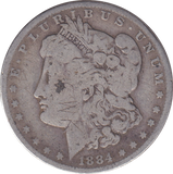 1884 SILVER MORGAN DOLLAR USA