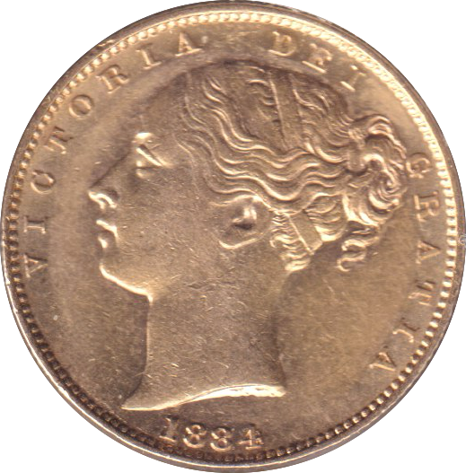 1884 GOLD SOVEREIGN ( AUNC ) MELBOURNE MINT