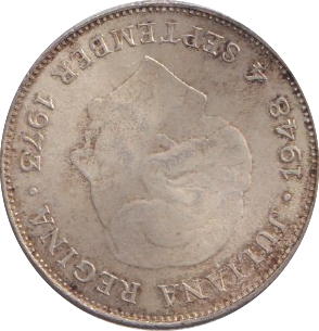 1973 SILVER NETHERLANDS 10 GULDEN