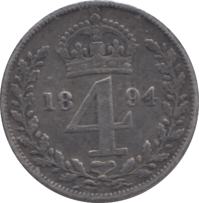 1894 MAUNDY FOURPENCE ( GF )