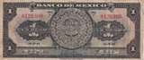 1943 MEXICO 1 PESO BANKNOTE REF-1663