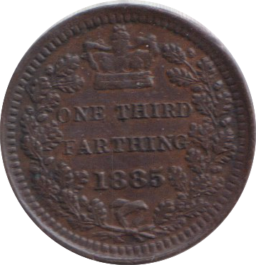 1885 THIRD FARTHING ( EF )