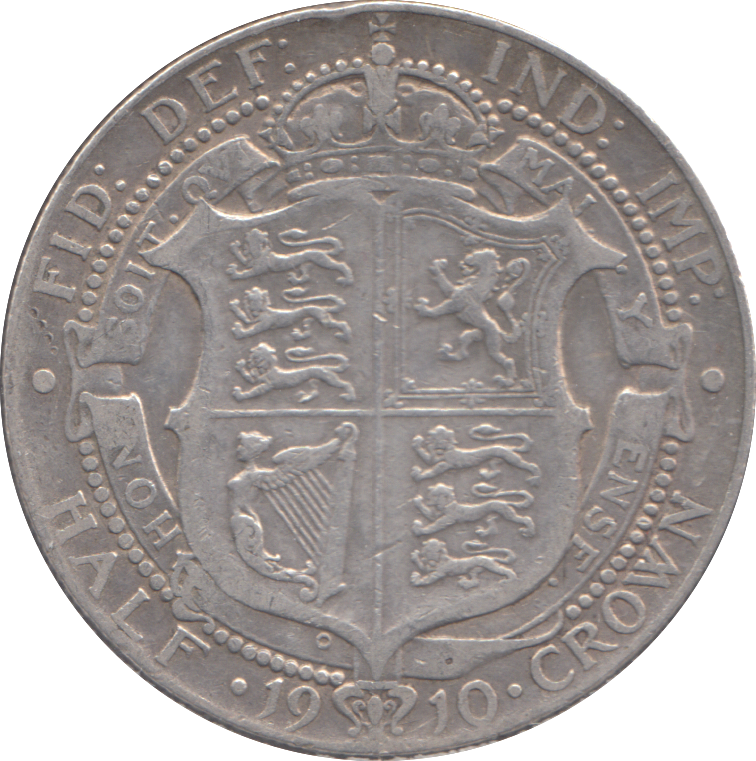 1910 HALFCROWN ( FINE )
