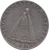 1934 SILVER AUSTRIA 5 SCHILLING