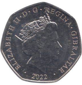 2022 50 PENCE CHRISTMAS GIBRALTAR