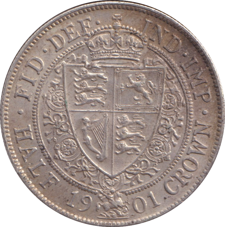 1901 HALFCROWN ( EF )