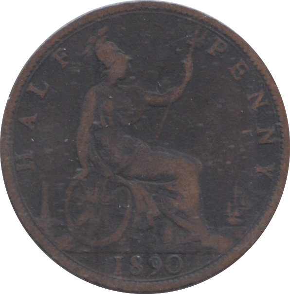 1890 HALFPENNY ( FINE )