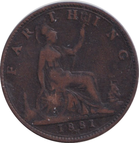 1881 FARTHING ( FINE )