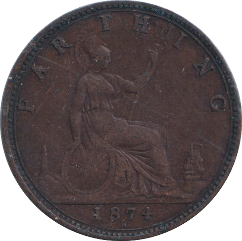 1874 FARTHING ( GF )