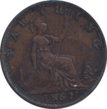 1862 FARTHING ( GVF )
