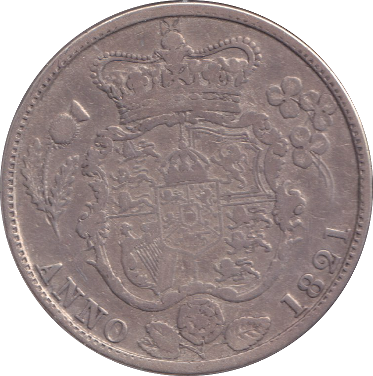 1821 HALFCROWN ( GF )