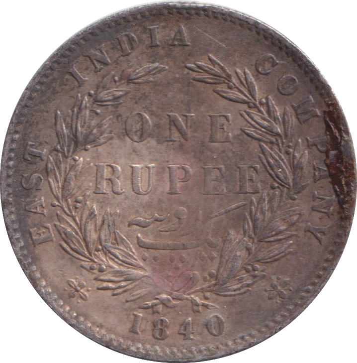 1840 SILVER 1 RUPEE INDIA