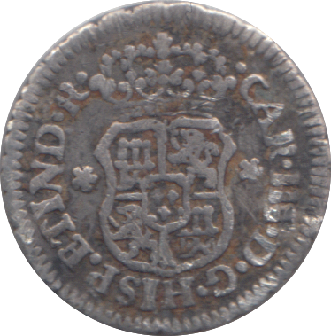 1760 MEXICAN SPANISH COLONIAL HALF REAL