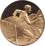 1974 SILVER GOLD PLATED WINSTON CHURCHILL BOER WAR MEDALLION
