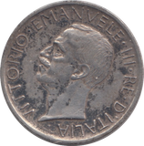1927 SILVER ITALY 5 LIRA