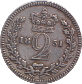 1851 MAUNDY TWOPENCE ( EF )